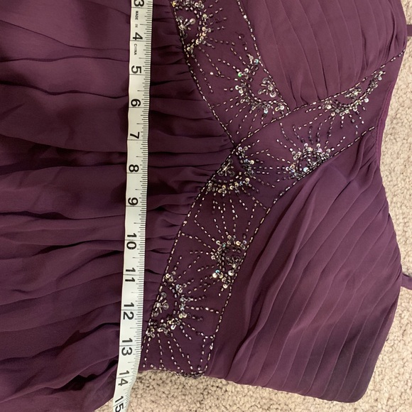 Purple Plum Bridesmaid Formal Dress with jacket - Picture 8 of 8